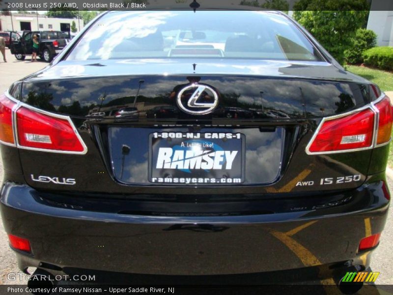 Obsidian Black / Black 2008 Lexus IS 250 AWD