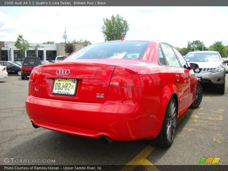Brilliant Red / Black 2008 Audi A4 3.2 Quattro S-Line Sedan