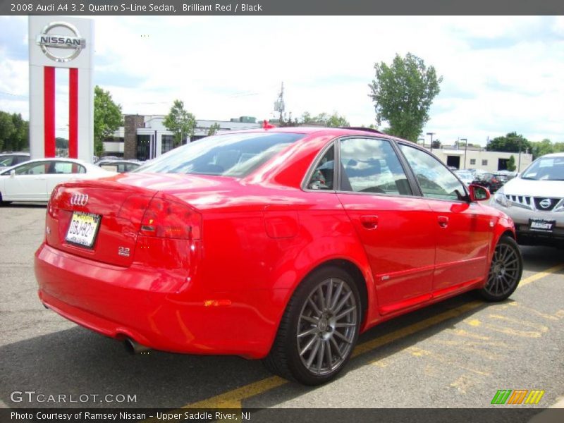 Brilliant Red / Black 2008 Audi A4 3.2 Quattro S-Line Sedan