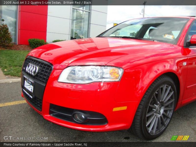 Brilliant Red / Black 2008 Audi A4 3.2 Quattro S-Line Sedan