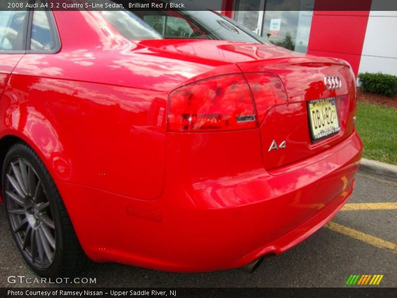 Brilliant Red / Black 2008 Audi A4 3.2 Quattro S-Line Sedan