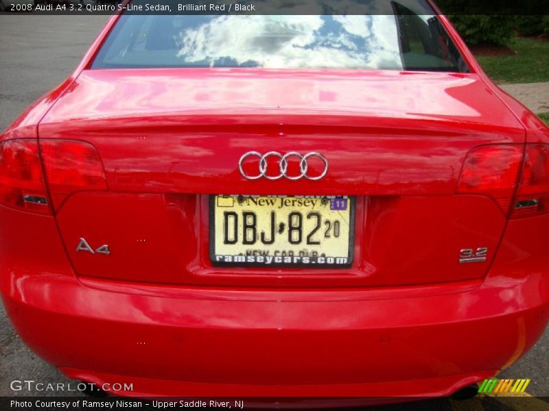 Brilliant Red / Black 2008 Audi A4 3.2 Quattro S-Line Sedan