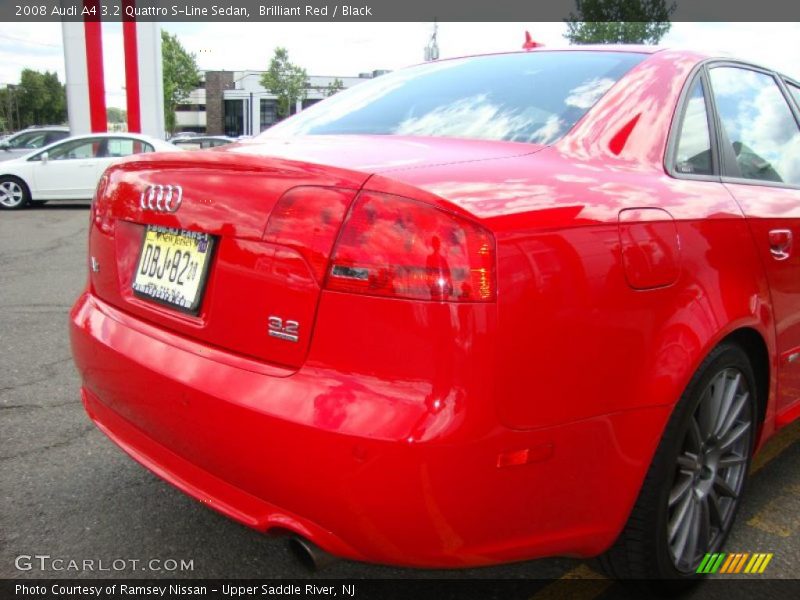 Brilliant Red / Black 2008 Audi A4 3.2 Quattro S-Line Sedan