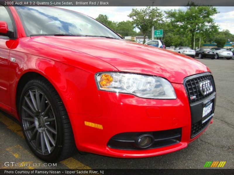 Brilliant Red / Black 2008 Audi A4 3.2 Quattro S-Line Sedan