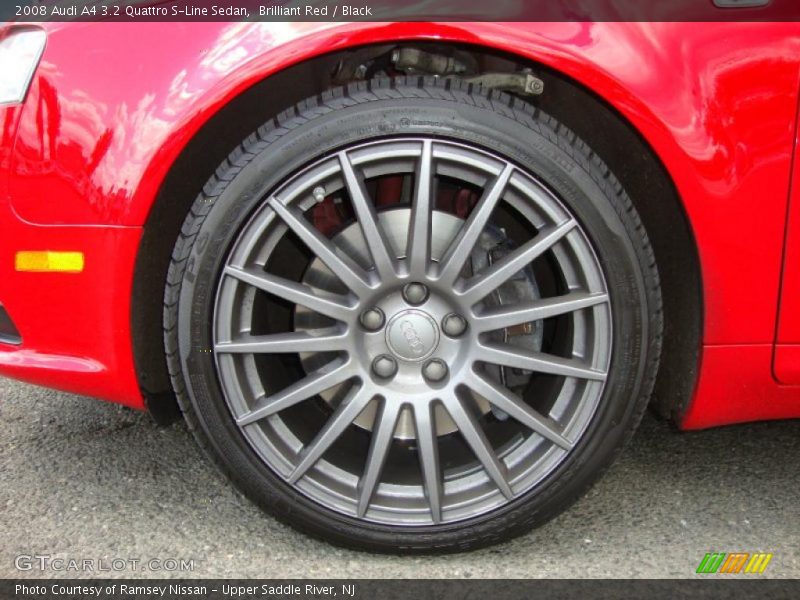 Brilliant Red / Black 2008 Audi A4 3.2 Quattro S-Line Sedan
