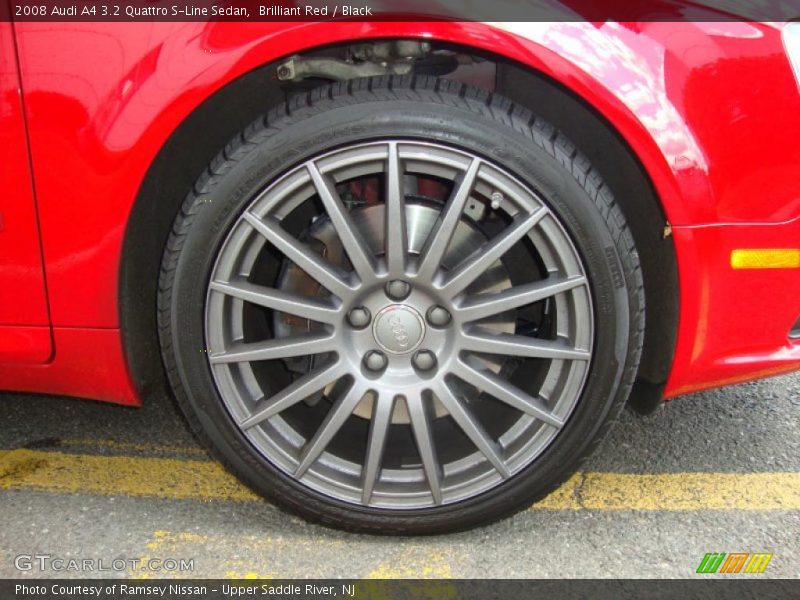 Brilliant Red / Black 2008 Audi A4 3.2 Quattro S-Line Sedan
