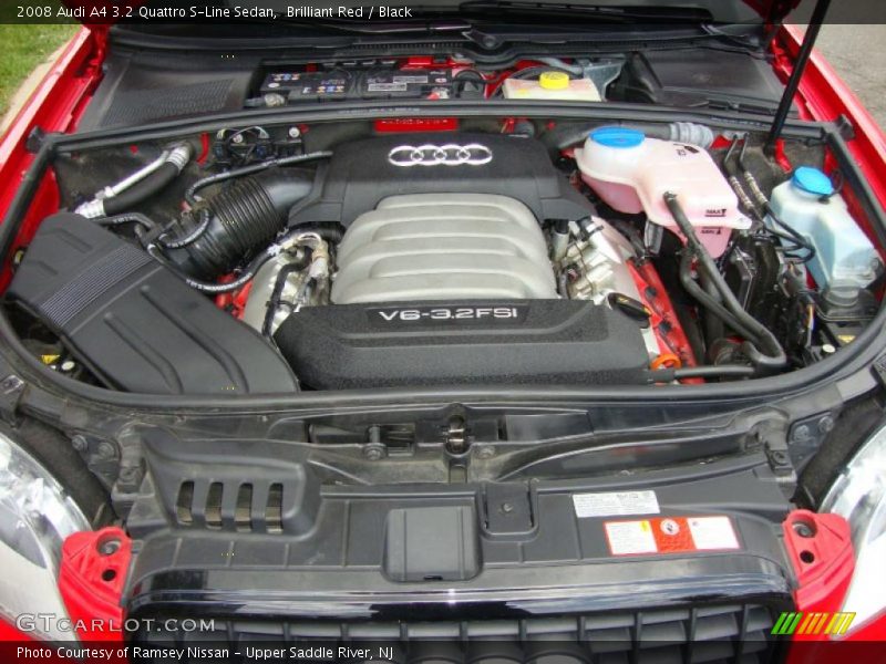 Brilliant Red / Black 2008 Audi A4 3.2 Quattro S-Line Sedan