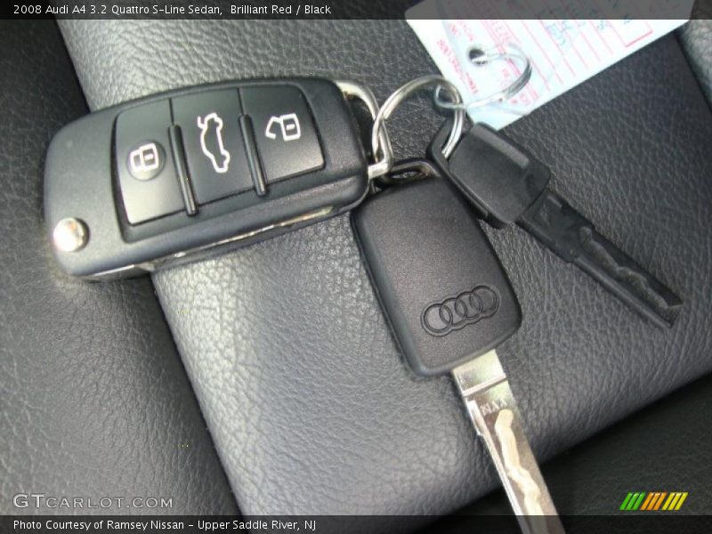 Brilliant Red / Black 2008 Audi A4 3.2 Quattro S-Line Sedan