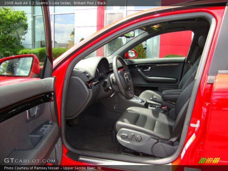 Brilliant Red / Black 2008 Audi A4 3.2 Quattro S-Line Sedan