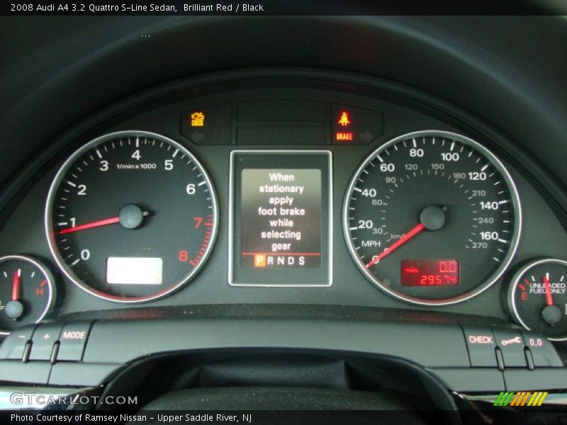 Brilliant Red / Black 2008 Audi A4 3.2 Quattro S-Line Sedan