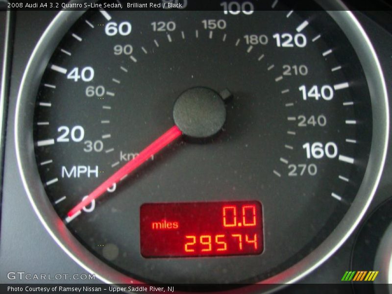 Brilliant Red / Black 2008 Audi A4 3.2 Quattro S-Line Sedan