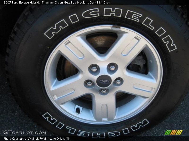 Titanium Green Metallic / Medium/Dark Flint Grey 2005 Ford Escape Hybrid