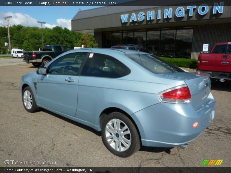 Light Ice Blue Metallic / Charcoal Black 2008 Ford Focus SE Coupe