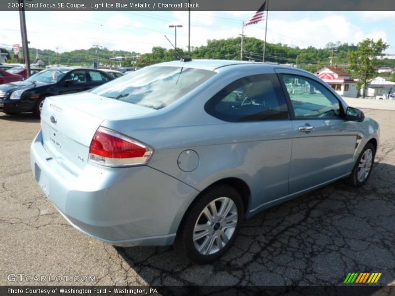 Light Ice Blue Metallic / Charcoal Black 2008 Ford Focus SE Coupe