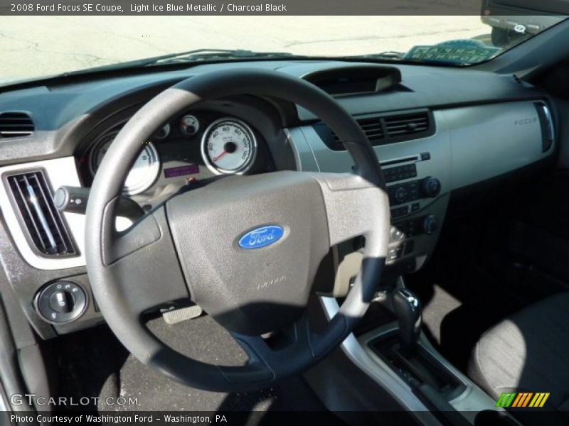 Light Ice Blue Metallic / Charcoal Black 2008 Ford Focus SE Coupe