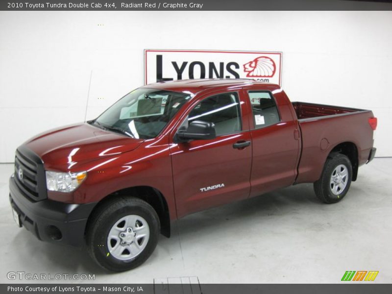 Radiant Red / Graphite Gray 2010 Toyota Tundra Double Cab 4x4