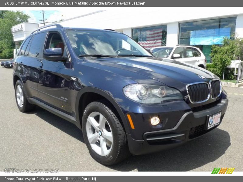 Monaco Blue Metallic / Saddle Brown Nevada Leather 2009 BMW X5 xDrive30i