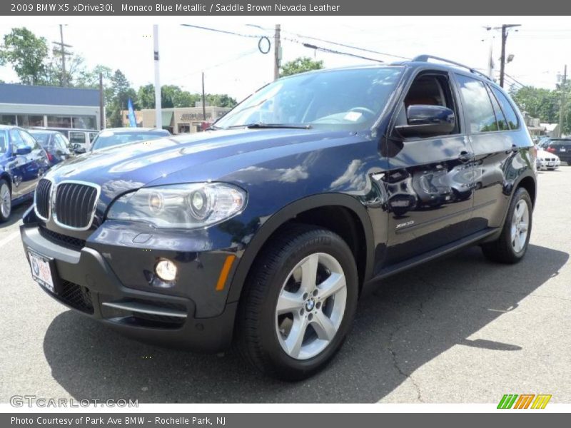 Monaco Blue Metallic / Saddle Brown Nevada Leather 2009 BMW X5 xDrive30i