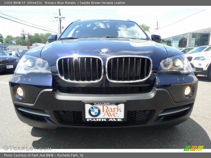 Monaco Blue Metallic / Saddle Brown Nevada Leather 2009 BMW X5 xDrive30i
