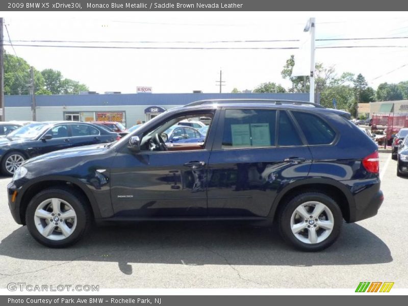 Monaco Blue Metallic / Saddle Brown Nevada Leather 2009 BMW X5 xDrive30i