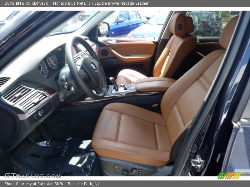 Monaco Blue Metallic / Saddle Brown Nevada Leather 2009 BMW X5 xDrive30i