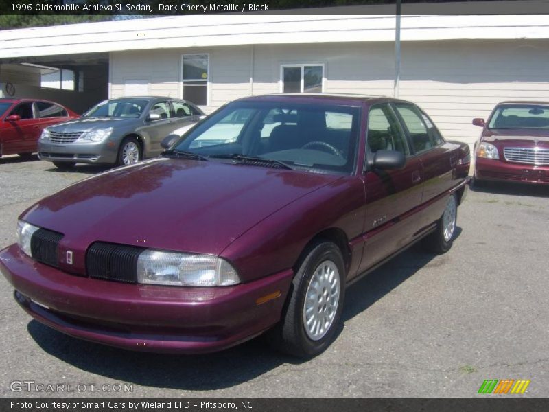 Dark Cherry Metallic / Black 1996 Oldsmobile Achieva SL Sedan