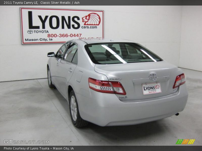 Classic Silver Metallic / Ash 2011 Toyota Camry LE