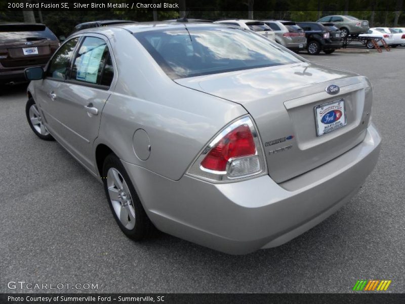 Silver Birch Metallic / Charcoal Black 2008 Ford Fusion SE