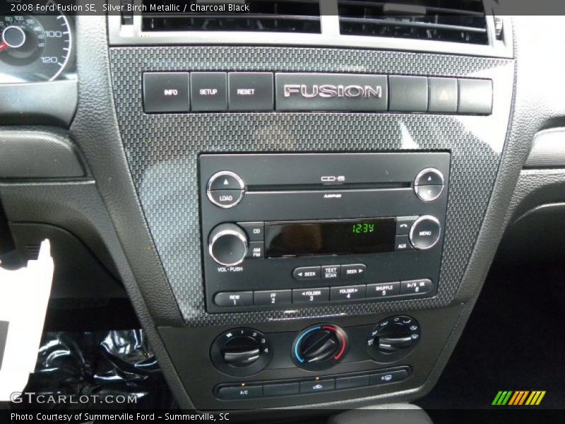 Silver Birch Metallic / Charcoal Black 2008 Ford Fusion SE