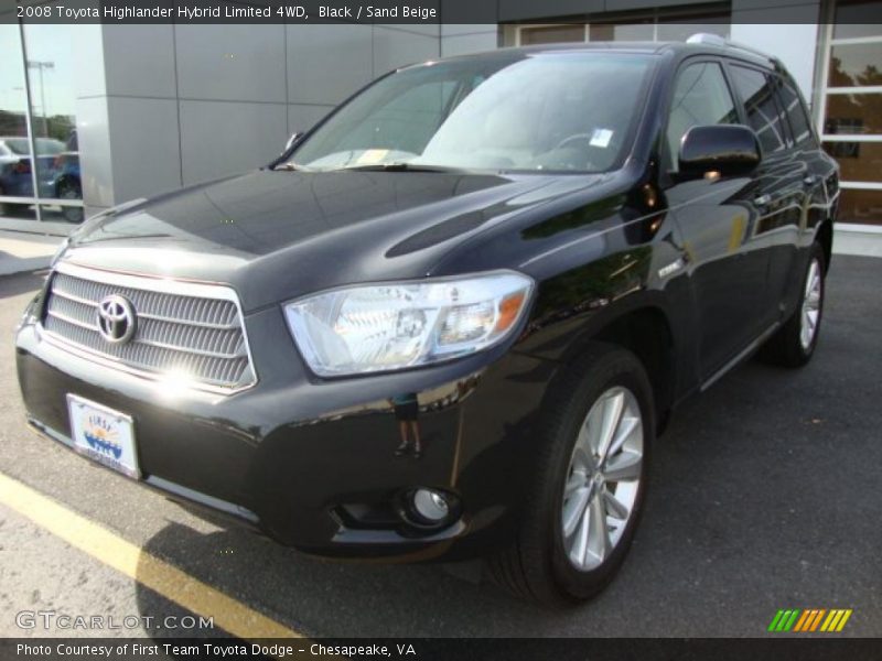 Black / Sand Beige 2008 Toyota Highlander Hybrid Limited 4WD