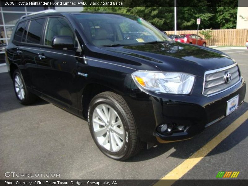 Black / Sand Beige 2008 Toyota Highlander Hybrid Limited 4WD