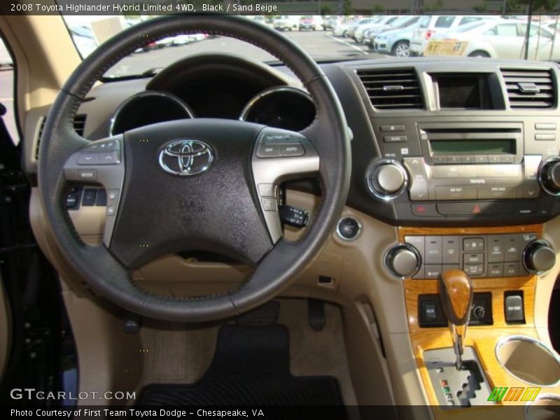 Black / Sand Beige 2008 Toyota Highlander Hybrid Limited 4WD