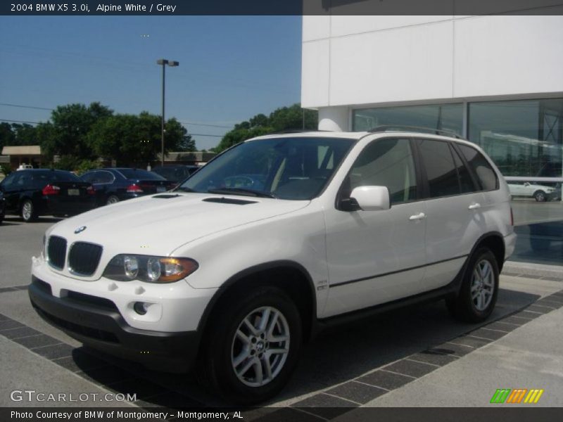 Alpine White / Grey 2004 BMW X5 3.0i