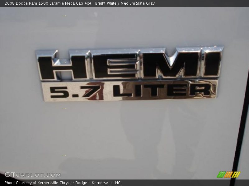 Bright White / Medium Slate Gray 2008 Dodge Ram 1500 Laramie Mega Cab 4x4