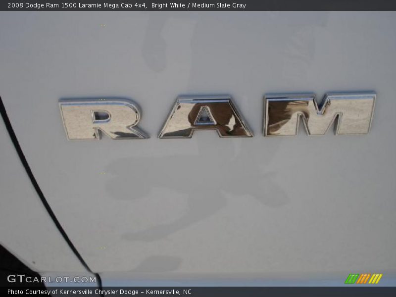Bright White / Medium Slate Gray 2008 Dodge Ram 1500 Laramie Mega Cab 4x4