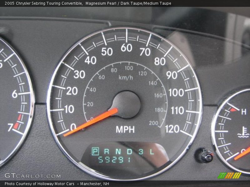 Magnesium Pearl / Dark Taupe/Medium Taupe 2005 Chrysler Sebring Touring Convertible