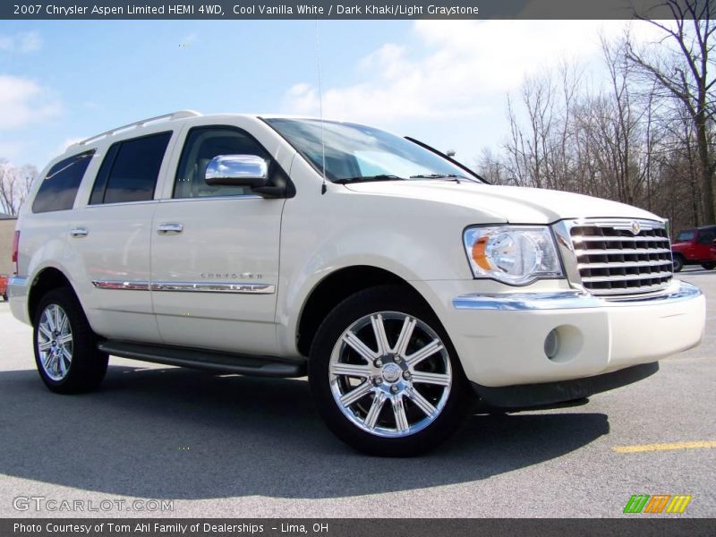 Cool Vanilla White / Dark Khaki/Light Graystone 2007 Chrysler Aspen Limited HEMI 4WD