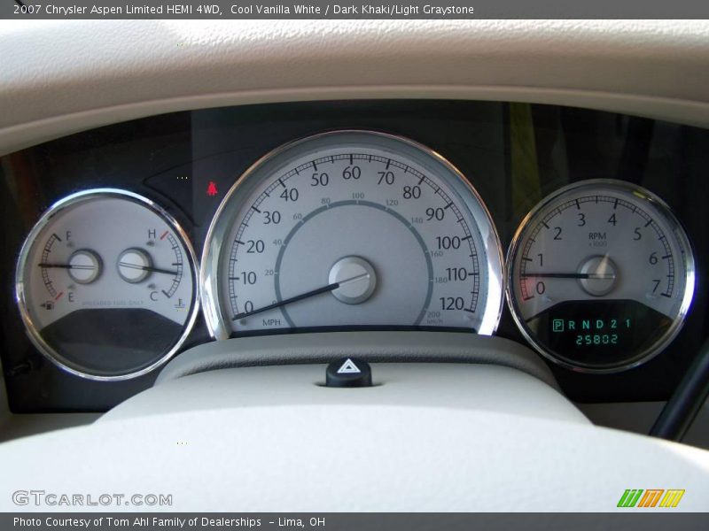 Cool Vanilla White / Dark Khaki/Light Graystone 2007 Chrysler Aspen Limited HEMI 4WD