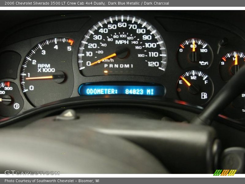 Dark Blue Metallic / Dark Charcoal 2006 Chevrolet Silverado 3500 LT Crew Cab 4x4 Dually