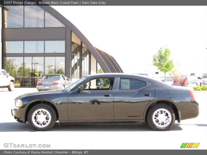 Brilliant Black Crystal Pearl / Dark Slate Gray 2007 Dodge Charger