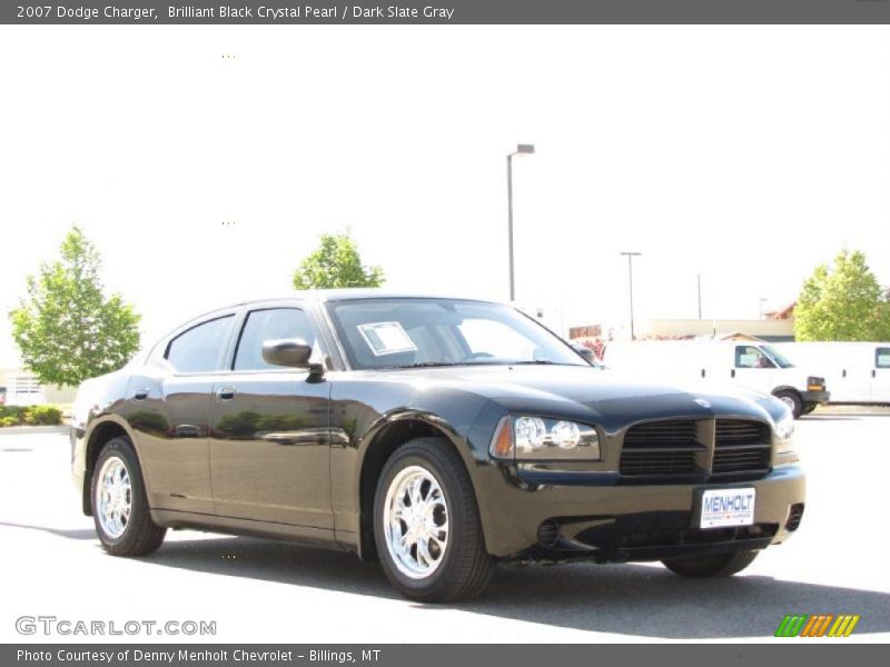 Brilliant Black Crystal Pearl / Dark Slate Gray 2007 Dodge Charger