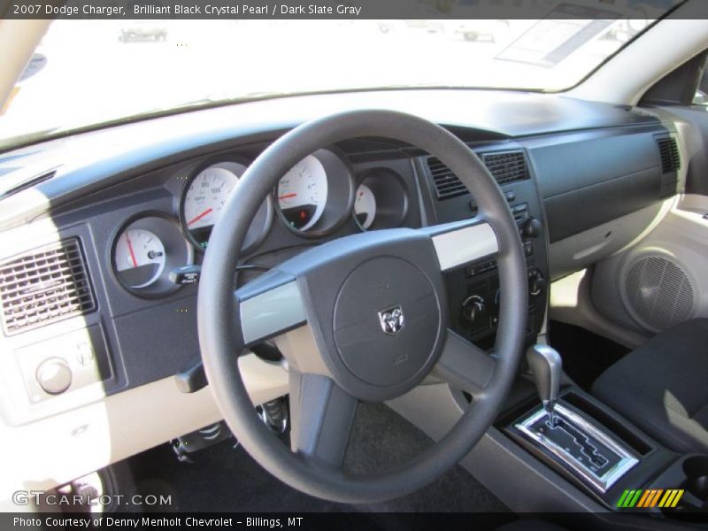 Brilliant Black Crystal Pearl / Dark Slate Gray 2007 Dodge Charger