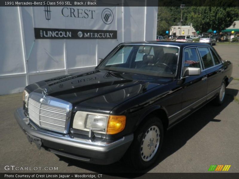 Black / Black 1991 Mercedes-Benz S Class 560 SEL