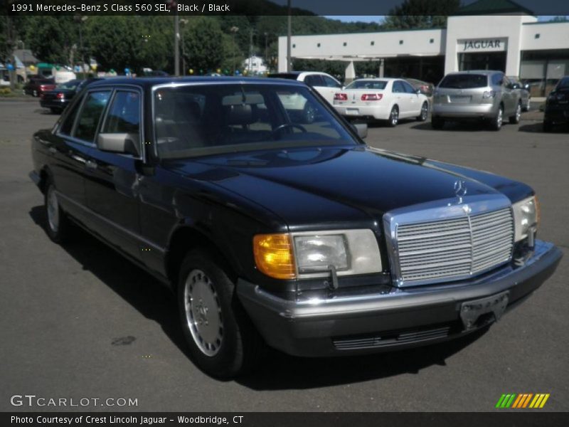 Black / Black 1991 Mercedes-Benz S Class 560 SEL