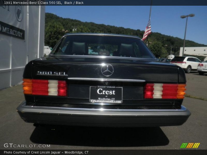 Black / Black 1991 Mercedes-Benz S Class 560 SEL