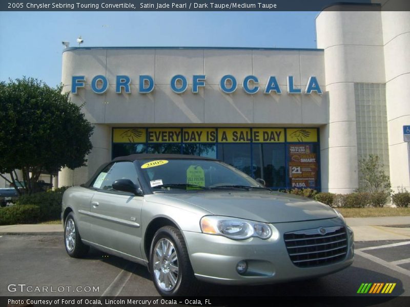 Satin Jade Pearl / Dark Taupe/Medium Taupe 2005 Chrysler Sebring Touring Convertible