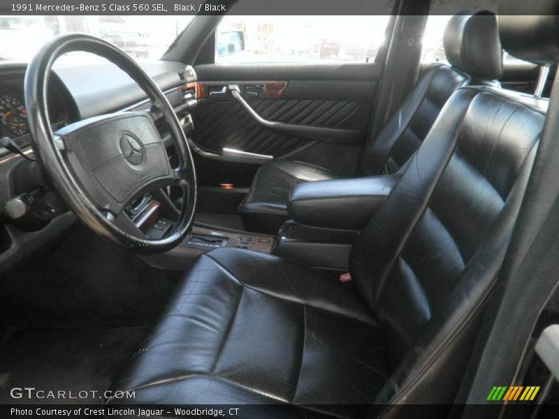 Black / Black 1991 Mercedes-Benz S Class 560 SEL