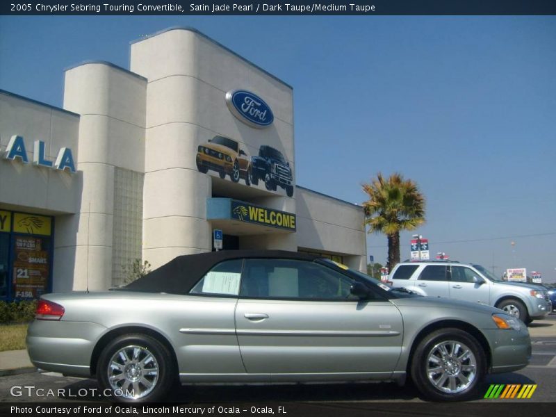 Satin Jade Pearl / Dark Taupe/Medium Taupe 2005 Chrysler Sebring Touring Convertible