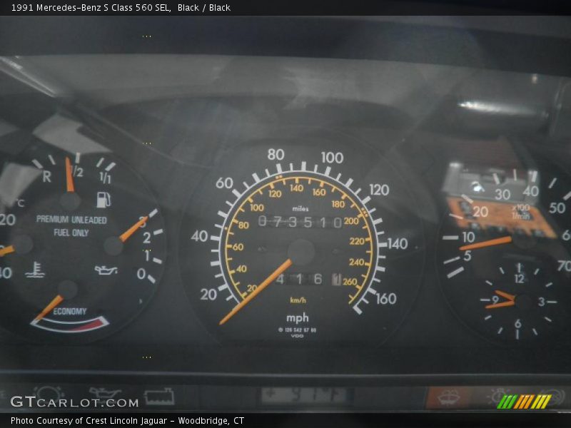 Black / Black 1991 Mercedes-Benz S Class 560 SEL