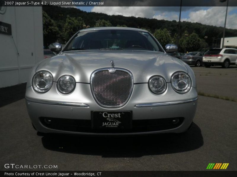 Liquid Silver Metallic / Charcoal 2007 Jaguar S-Type 4.2